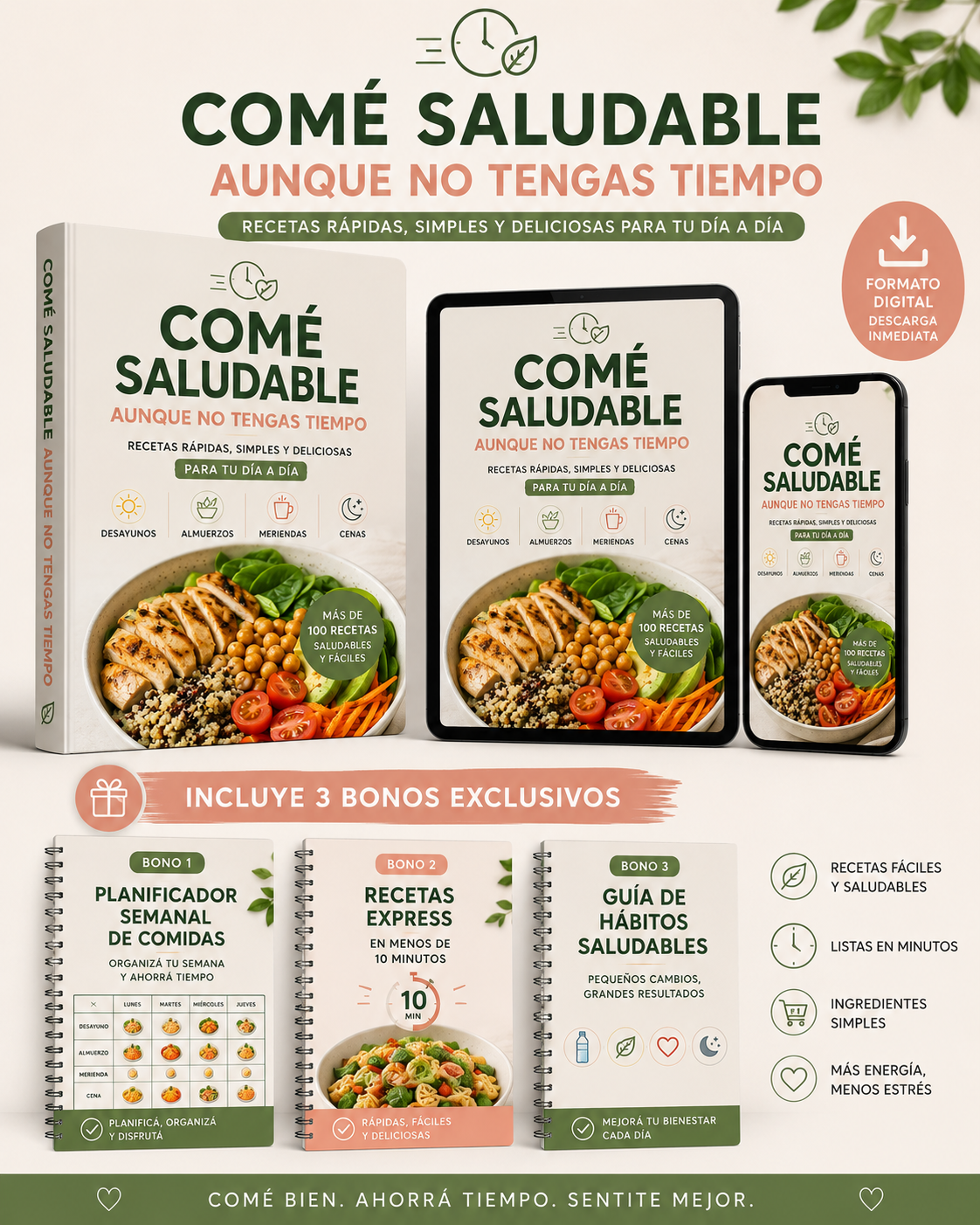 Comé saludable aunque no tengas tiempo